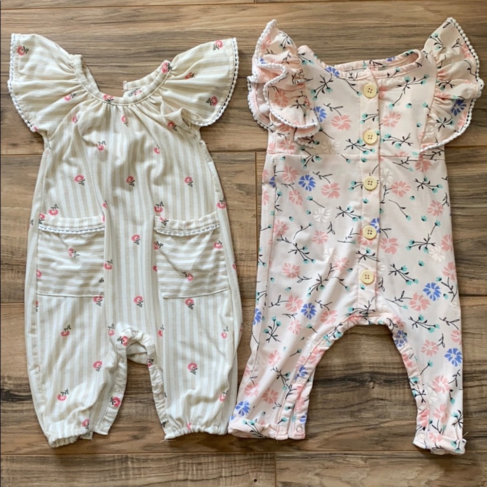 2 Jessica Simpson long pant rompers